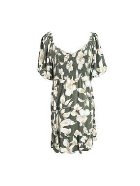 Maurices | Dresses | Maurices Olive Green Gathered Waist Mini Dress